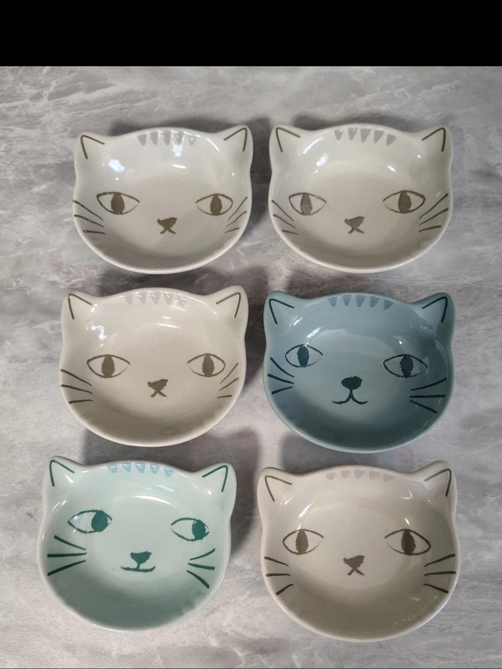 Cat Head Purrfect Pinch Bowl Set of 6